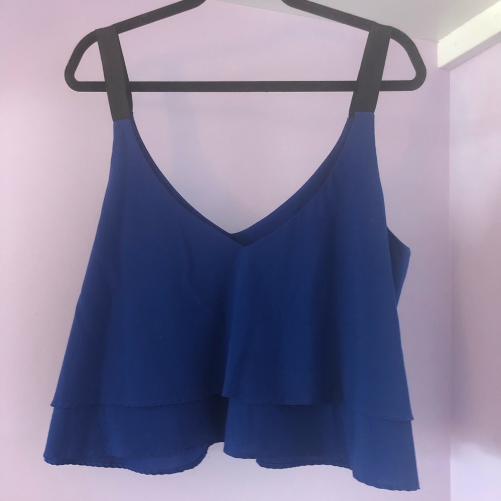 Zara Tank Top with Black Ribbon Straps
